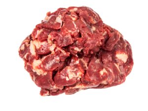 12113 Storfe høyrygg uten ben i terninger - 500 gr.